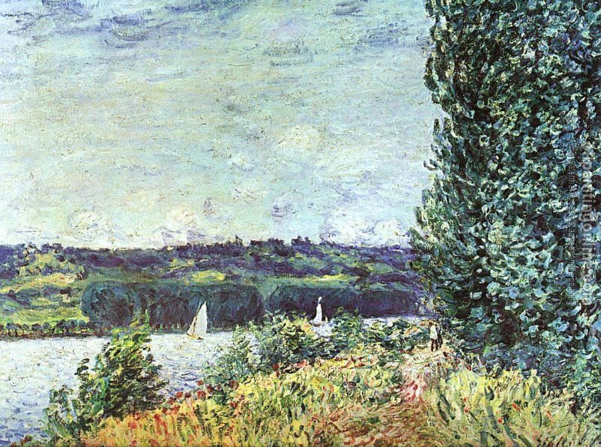 Sisley, Alfred - Banks of the Seine, Wind Blowing
